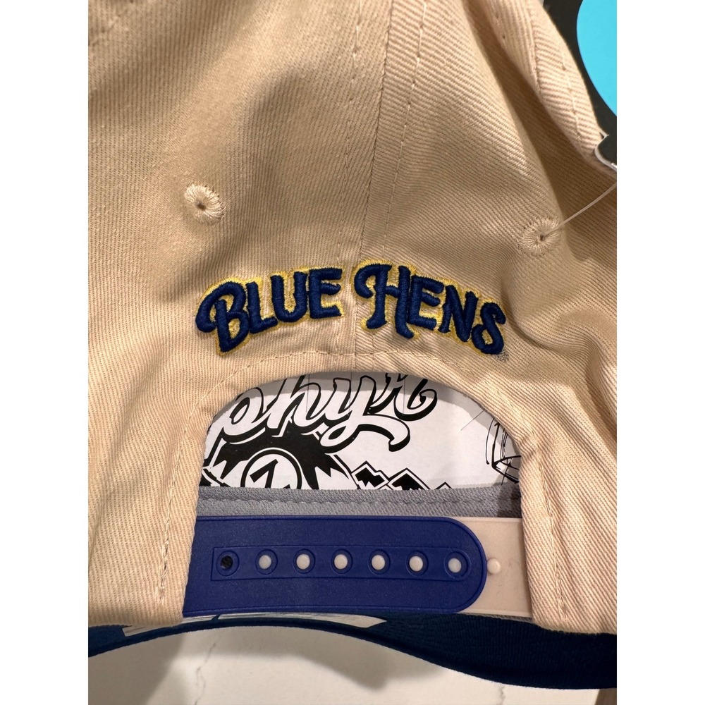 Zephyr Delaware Fightin Blue Hens College Vault Snapback Hat Tan Blue OSFM NEW - Picture 5 of 8